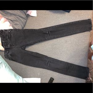 Black distressed jeans